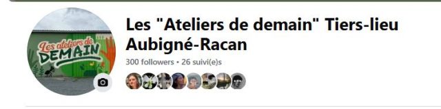 300 Followers!! Merci à toutes et à tous de contribuer à la dynamique des Ateliers de demain ADSL Aubigné-Racan, votre tiers-lieu citoyen, ouvert aux habitants d'Aubigné-Racan MAIS aussi des villages alentours!
Mieux vivre ensemble à Aubigné-Racan
@followers